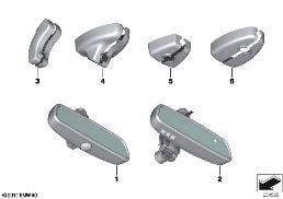 RETROFIT, OUTSIDE MIRROR, ELECTROCHROME diagram for BMW 5 Series E60 LCI 520d