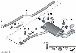 Układ wydechowy tylny diagram for BMW X3 F25 30dX
