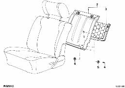 REAR PANEL/NET STORAGE PARTITION diagram for BMW 5 Series E28 525i