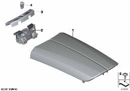 Armstöd, mellersta konsol diagram for BMW 5 Series F07 GT 530d