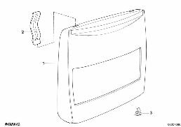 Rückwand Sitz diagram for BMW 7 Series E32 750iL