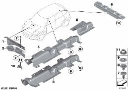 Wärmeisolierung diagram for BMW MINI Paceman R61 Cooper
