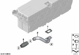Σωλήνας εξαέρωσης diagram for BMW 5 Series F10 LCI Hybrid 5