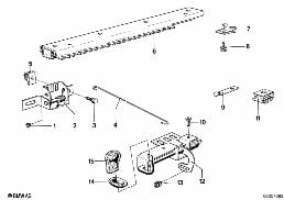 FRONT SEAT RAIL diagram for BMW 3 Series E21 320