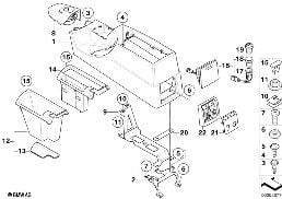 Konsola środkowa diagram for BMW X3 E83 LCI 2.0d