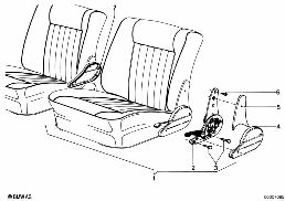 FITTING F RECLINING FRONT SEAT diagram for BMW 5 Series E12 525