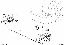 FRONT SEAT-SEAT CATCH diagram for BMW 5 Series E12 525