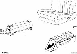FRONT SEAT-SEAT RISER diagram for BMW 5 Series E12 520
