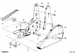 FITTING F RECLINING FRONT SEAT diagram for BMW 5 Series E12 530i