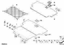TRIM PANEL, TRUNK FLOOR diagram for BMW 3 Series E91 LCI 320i