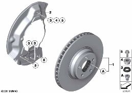 Freno ruota anteriore-disco freno diagram for BMW Rolls-Royce Phantom RR1 Phantom