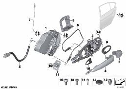 CLOSING SYSTEM, DOOR, REAR