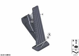 ACCELERATION/ACCELERATOR PEDAL MODULE diagram for BMW 4 Series F36 Gran Coupé 420iX