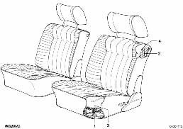 SPRING FRAME SEAT FRONT diagram for BMW 5 Series E12 525