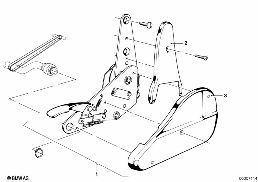 Fotel przedni, osłony fotela diagram for BMW 7 Series E23 733i