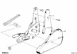 COVER F RECLINING FRONT SEAT FITTING diagram for BMW 5 Series E12 525