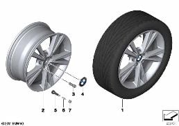 BMW LA WHEEL, DOUBLE SPOKE 385 diagram for BMW 2 Series F22 M235i