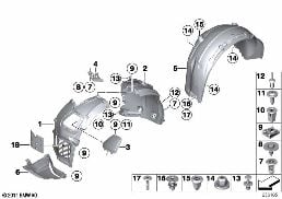 WHEELARCH TRIM diagram for BMW 6 Series F12 650iX