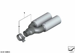 Embout d'échappement BMW Performance diagram for BMW 1 Series E81 123d