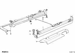 FRONT SEAT RAIL diagram for BMW 5 Series E12 525