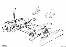 Fotel przedni z regul. wysok. siedzenia diagram for BMW 7 Series E23 733i