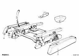 Fotel przedni z reg. wys.-osłona diagram for BMW 7 Series E23 733i