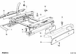 FRONT SEAT-VERTICAL SEAT ADJUSTER diagram for BMW 5 Series E12 525