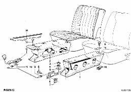 Fotel przedni-kozioł fotela diagram for BMW 7 Series E23 733i