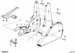 FITTING F RECLINING FRONT SEAT diagram for BMW 5 Series E12 525