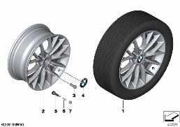 BMW LA WHEEL Y SPOKE 380 diagram for BMW 2 Series F22 M235i
