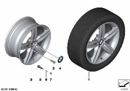BMW LA WHEEL, STAR SPOKE 379 diagram for BMW 2 Series F22 M235i