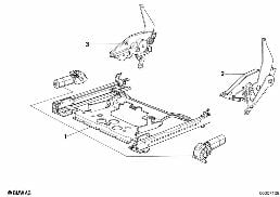 BMW Sportsitz Sitzschiene elektrisch diagram for BMW 7 Series E32 750iL