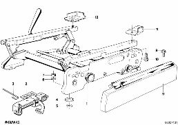 FRONT SEAT-VERTICAL SEAT ADJUSTER diagram for BMW 5 Series E12 530i