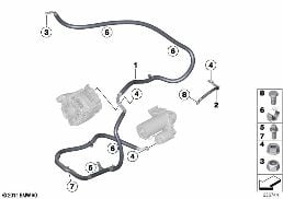 Cable motor de arranque diagram for BMW X4 F26 30dX