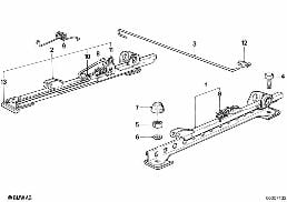 BMW SPORTSEAT SEAT RAIL diagram for BMW 3 Series E30 318i