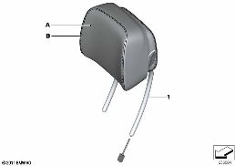 INDIVIDUAL HEADREST, FRONT diagram for BMW 5 Series F11 530i