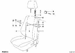 FRONT SEAT UNLOCKING diagram for BMW 3 Series E30 325i