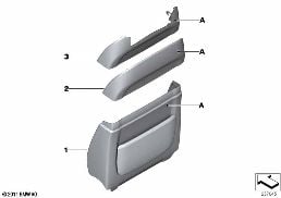 INDIVID. REAR PANEL,LEATHER COMFORT SEAT diagram for BMW 5 Series F11 530i