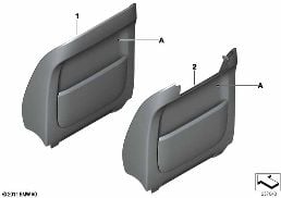 INDIV.REAR PANEL, SEAT, LEATHER diagram for BMW 5 Series F10 LCI 530d