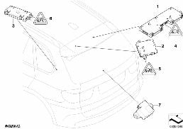 Münferit parçalar, Anten-diversitesi diagram for BMW X5 E70 LCI 40dX