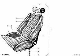 BMW SPORTS SEAT diagram for BMW 5 Series E12 525