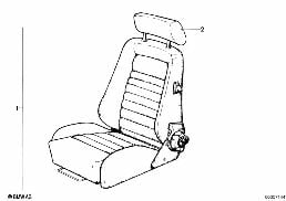 RECARO SPORTS SEAT diagram for BMW 3 Series E21 320
