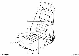 RECARO SP.S.-SEAT COVER diagram for BMW 3 Series E21 320