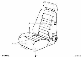 RECARO SP.S.-SEAT COVER diagram for BMW 3 Series E21 320i