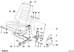 RECARO SPORTS SEAT PART diagram for BMW 3 Series E30 318i