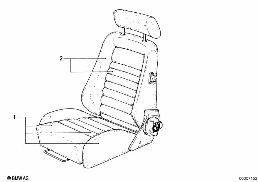 RECARO SP.S.-SEAT COVER diagram for BMW 3 Series E30 318i