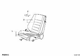 BMW SPORTS SEAT COVER diagram for BMW 3 Series E30 325i