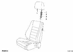 BMW SPORTSEAT HEADREST GUIDE diagram for BMW 5 Series E28 525i
