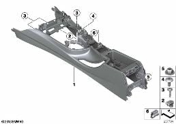 MOUNT, CENTER CONSOLE diagram for BMW 4 Series F32 428i