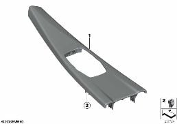 DECOR TRIMS, CENTRE CONSOLE diagram for BMW 4 Series F32 428i